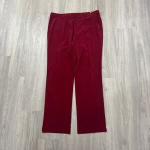 Short Par 4 Chino Pants Men's 34 x 34 Red Straight Fit Golf Stretch Golfing